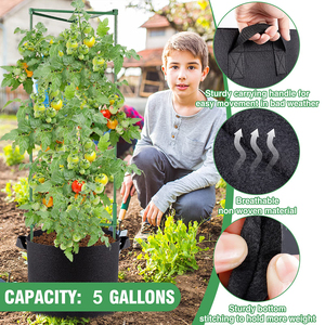 Techome — <span class=keywords><strong>sac</strong></span> <span class=keywords><strong>de</strong></span> culture en tissu pour fruits, pot <span class=keywords><strong>de</strong></span> culture pour pommes <span class=keywords><strong>de</strong></span> terre, fraise non tissé, 7 10 35 40 45 50 65 gallons - Product Image 2