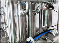 Machine de remplissage de sachets à bec verseur pour petites entreprises avec hotte à flux laminaire propre, machine de remplissage de sachets Doypack pour yaourt, emballage