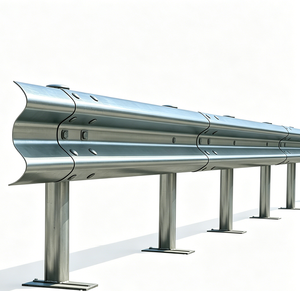 PiPe Heavy Duty Galvanized Three Wave Guardrail M50 Steel Highway Barrier Hot-<b>Dip</b> Galvanizing Reflective Mouth Type H2 Impact - Product Image 1