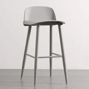 Tabouret de bar moderne avec dossier transparent pour la maison et les cafés - Product Image 4