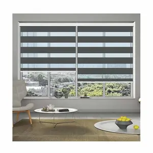 Manufacturer Day and Night Blackout Blinds Remote Control Zebra Blinds Roller Shades for Window
