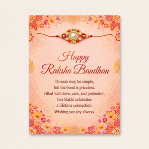 Carte de remerciement colorée et élégante pour un cadeau, avec motif roli rakhi. - Product Image 1