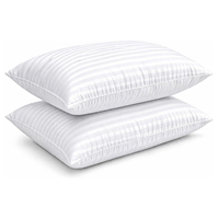 Oreiller de lit anti-allergie rembourré en fibres creuses, confortable, à mémoire de forme, qualité hôtelière supérieure, pour les douleurs au cou et aux épaules