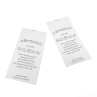 Étiquette imprimée sur ruban, étiquette d'entretien personnalisée en satin blanc avec instructions de lavage pour vêtements