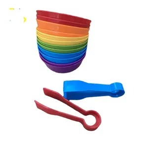 Rainbow Cups for Counting and Matching Game Toys , Color Classification and Sensory Training Educational Learning Toys Gift