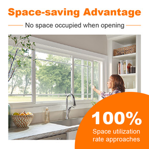 Khu dân cư nhiệt phá vỡ giảm tiếng ồn low-e kính đôi cửa sổ cửa sổ trượt ngang cửa sổ PVC cửa sổ - Product Image 5