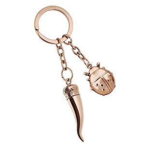 Portachiavi a Forma di Coccinella Rosa, Elegante Accessorio per Chiavi dell'Auto - Product Image 1