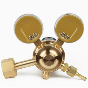 Regulador de Presión de Argón y Dióxido de Carbono de Latón, Manómetro de CO2 y Válvula Reductora para Helio y Acetileno para Uso Industrial - Product Image 1