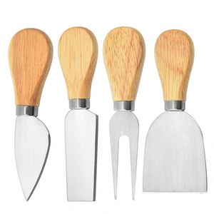 Set of 4 Pcs Cheese Knife Set with Wood Handle Cheese Slicer Cutter <b>Kitchen</b> Baking <b>Tools</b> - Product Image 2