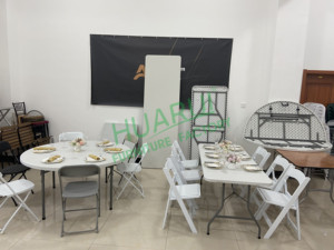 Tavolo da Picnic Rettangolare in <span class=keywords><strong>Plastica</strong></span> con Gambe Pieghevoli per Catering e Uso Esterno, 5-6 Piedi - Product Image 6