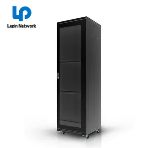 Ningbo Lepin China Factory Wholesale Server Rack 19U 42U 47U Black Glass Door Network Cabinet For Data Center Price List