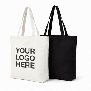 Bolsa de Lona Resistente, Lavable, Blanca y Negra Clásica, con Logotipo Personalizado de Marca Corporativa, para Artículos Promocionales - Product Image 2