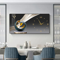 Lukisan dinding kristal porselen HD, dekorasi rumah jam dinding Modern ruang tamu ruang makan kamar tidur jam dekorasi dinding