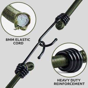 <b>Outdoor</b> Pro Bungee Cords 30 In (75Cm) With <b>Hooks</b> For Camping Travel Cargo Tie Down Pack Of 10 - Product Image 5