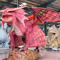 Dragon animé réaliste personnalisé Dragon de l'Ouest animatronique réaliste pour Halloween Game Show décoration avec mouvement des ailes