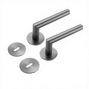 High Quality Decorative Door <b>Handle</b> Modern Design Split 304 Stainless Steel Brushed Apartment Lever Door <b>Handle</b> for Hotel Use - Product Image 3