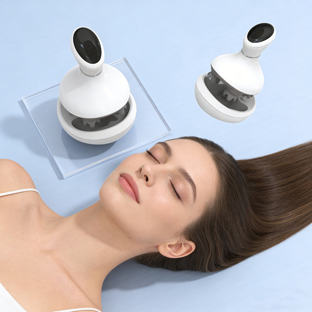 Health Care Electric Head Scalp Massager for Relax Neck Body Massage Kneading Vibrating Device Red Light Nourishes Hair