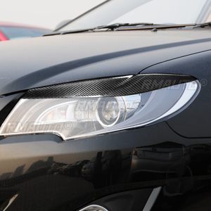 ฝาครอบตกแต่งไฟหน้ารถยนต์คาร์บอนไฟเบอร์แท้ 1 คู่ สำหรับ Toyota Corolla ปี 2013 2014 2015 2016 อุปกรณ์ตกแต่งรถยนต์ - Product Image 5