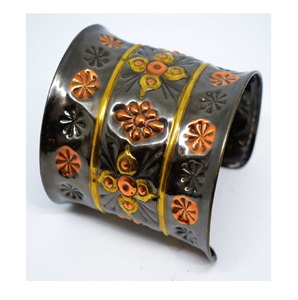 2025 Maine 3mm Laser Engraved Christmas Multi Color Party Printing Black Enamel vintage festival <b>copper</b> Lock <b>Bracelet</b> Jewelry - Product Image 6