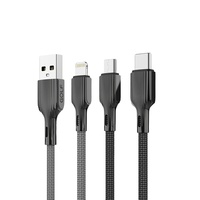 Kabel Pengisian Cepat USB ke IOS Konektor Daya Pengisian Cepat Transmisi Data IPX 3A Seng Kawat Terkuat Harga Promosi