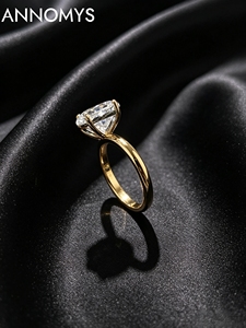 <span class=keywords><strong>Bague</strong></span> de fiançailles en moissanite 3 carats de luxe léger, argent S925 plaqué or 18 carats, couleur D VVS1, grande <span class=keywords><strong>bague</strong></span> de promesse de mariage pour <span class=keywords><strong>femme</strong></span> - Product Image 3
