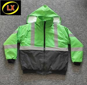 Alta visibilidad chaqueta de seguridad reflectante chaqueta <span class=keywords><strong>en</strong></span> color verde - Product Image 2