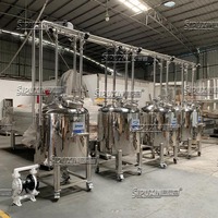 Réservoir de stockage avec agitateur en acier inoxydable SPX 304/316 pour le mélange de cosmétiques et de parfums, capacité de 500 L, automatique