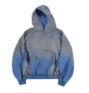 Men's Custom Logo Embroidered 100% Cotton <b>Velour</b> Oversized Solid Silicone Printed Lined Pullover <b>Hoodie</b> Winter ODM Supply - Product Image 2