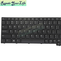 Keyboard Laptop Tanpa Lampu Latar Bahasa Inggris AS untuk Lenovo Thinkpad 11e 5th Gen Tipe 20LR 20LQ 01LX700 01LX740 Keyboard dengan Bingkai Hitam