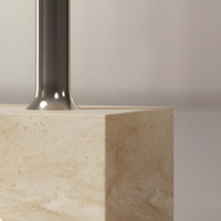 Table console d'appoint en marbre minimaliste italien, style nordique moderne, luxe léger, crème, haut de gamme, pour salon de villa ou d'hôtel