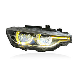 F30 2013-2019 Serie 3 Versión de Doble Color Amarillo Blanco 12V Nuevos Faros LED DRL Actualización Accesorios Ikon para - Product Image 3