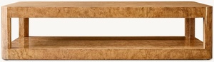Mesa de Centro de Madera Sólida Estilo Americano, Mesa de Centro de Lujo con Diseño de Corteza de Árbol - Product Image 2
