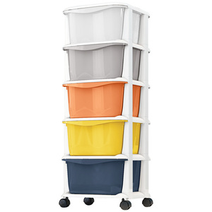 IMODE Meilleures Commodes de Rangement en Plastique Multifonctionnelles de Qualité Supérieure, Commodes à Tiroirs Colorées en Plastique - Product Image 1