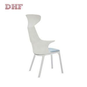 Sillas de restaurante tapizadas con brazo de comedor bajo y respaldo alto de plástico Simple, lo último - Product Image 4