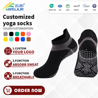 Chaussettes de yoga courtes antidérapantes en gros pour femme, chaussettes de Pilates avec grip pour le sport en intérieur et la barre