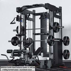 Equipo de Gimnasio Profesional Multifuncional de Acero para Entrenamiento de Fuerza en Casa: Máquina Smith, Jaula de Sentadillas y Estación de Cross-Training - Product Image 3