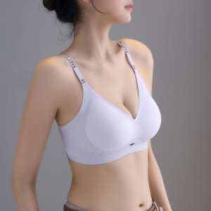 Sujetador sin aros ultrafino y transpirable con estampado de letras, sexy, sin costuras, push-up, cómodo, invisible, para verano, con tiras de gel suave. - Product Image 4