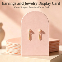 Cartes de présentation de bijoux personnalisées en gros, imprimées sur papier d'art, pour emballage d'accessoires (boucles d'oreilles, colliers)