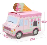 Xieli לטובת צד ילדים גלידת משאית צורת התייחסו קיץ דקור קופסות סוכריות תינוק מקלחת ילדים יום הולדת שולחן סידורי