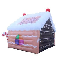 Expédition rapide par avion, maison gonflable du Père Noël 2026, grotte gonflable du Père Noël, décoration de jardin, maison de Noël gonflable