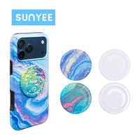 Sunyee 360 °   Drehbarer Sublimations-Magnet-Handyring-Halter, Bedruckbarer Wärmeübertragungs-Fingergriff, Magsafe-Kompatibel