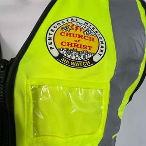 Chaleco de Trabajo Reflectante de Seguridad Amarillo-Verde de Alta Visibilidad, Personalizable con Logotipo, Transpirable, de Poliéster, Unisex, con Protección Contra Pinchazos - Product Image 5
