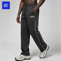Nouveau 2025 – Pantalon de sport décontracté et ample pour homme, coupe droite, 285G, idéal pour le basketball, la course et le fitness