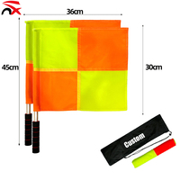 Drapeau d'arbitre de football Hannuo populaire, imperméable, détachable, rouge et jaune, pour les arbitres de touche
