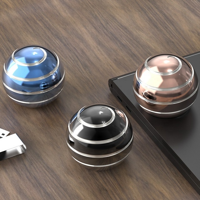 Office Metal ADHD ADD EDC Stress Relief Kinetic Desk Spinning Ball Toy Desktop Luck Gyro Trsfer Rotary Gyro Fidget Spinner Toy