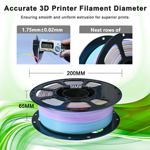Filament d'impression 3D PLA+ couleur mate Rainbow Dream Dragon 1kg/bobine 1.75mm PLA Plus mat arc-en-ciel - Product Image 3