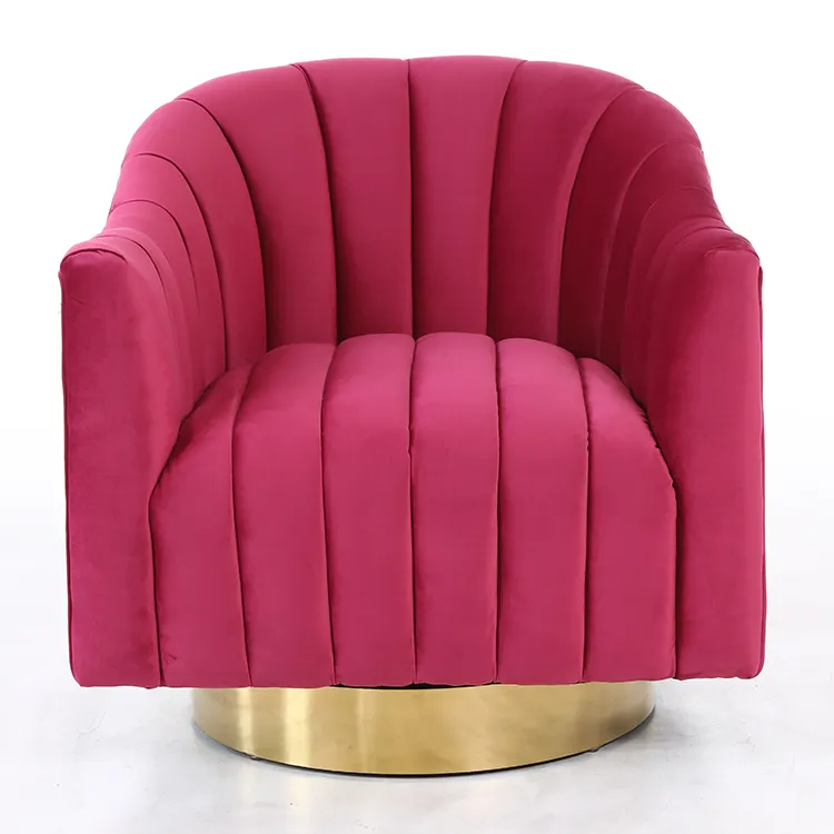 Woonkamer Rose Red Meubels Rvs Been Fauteuil Moderne