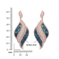 00354 Boucles d'oreilles pendantes en coquille d'ormeau en forme de flèche et de goutte d'eau, inspirées des créateurs, pour femmes, bijoux MOP tendance, vente en gros personnalisée