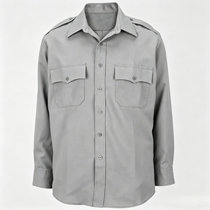 Suministro de fábrica personalizado táctico negro blanco gris azul marino uniforme guardia camisa de seguridad para hombres - Product Image 4