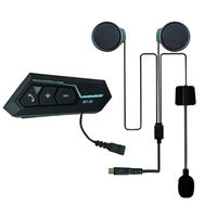 Casque de moto BT22 avec écouteurs sans fil, étanche IPX6, réduction de bruit, assistant vocal, système audio pour la conduite